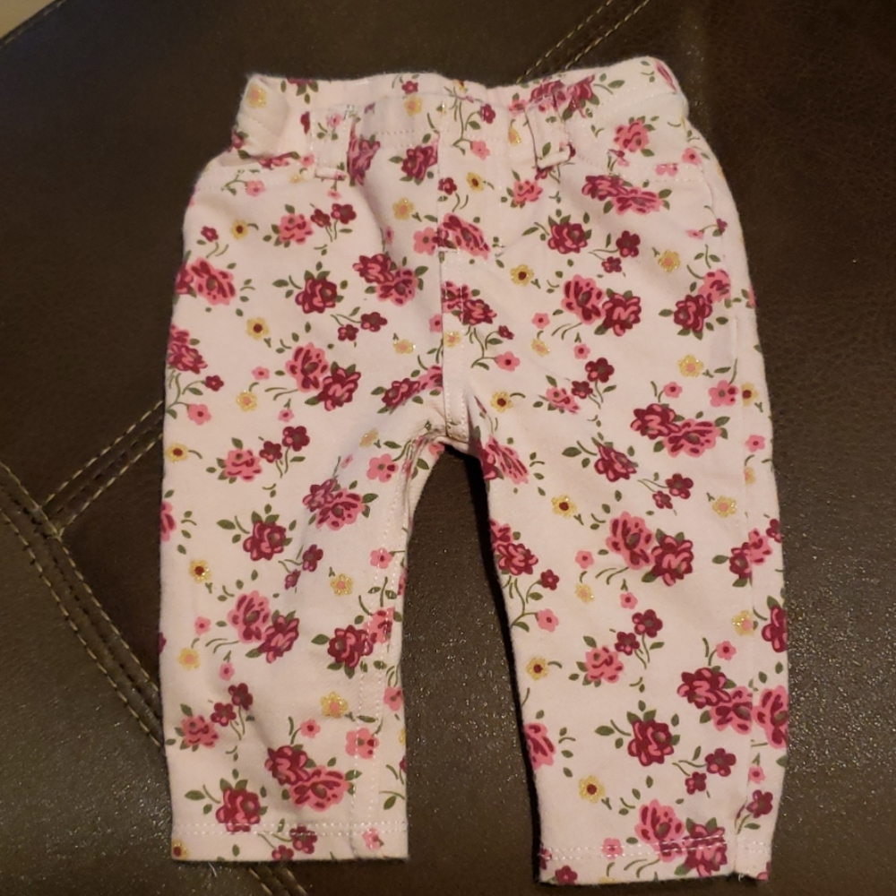 Pink floral pants